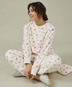 Rouge vif la cle / ルージュ・ヴィフ ラクレ スウェット | 【JEMORGAN / ジェーイーモーガン】フリース花柄長袖＆パンツ＆巾着3点セ