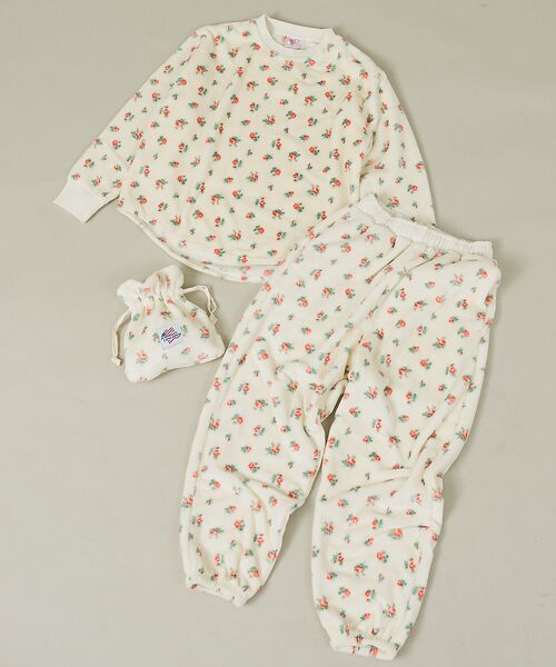 Rouge vif la cle / ルージュ・ヴィフ ラクレ スウェット | 【JEMORGAN / ジェーイーモーガン】フリース花柄長袖＆パンツ＆巾着3点セ | 詳細1