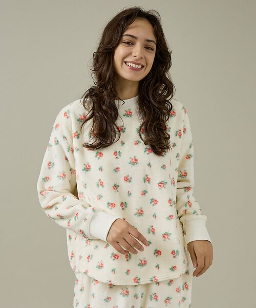 Rouge vif la cle / ルージュ・ヴィフ ラクレ スウェット | 【JEMORGAN / ジェーイーモーガン】フリース花柄長袖＆パンツ＆巾着3点セ | 詳細4