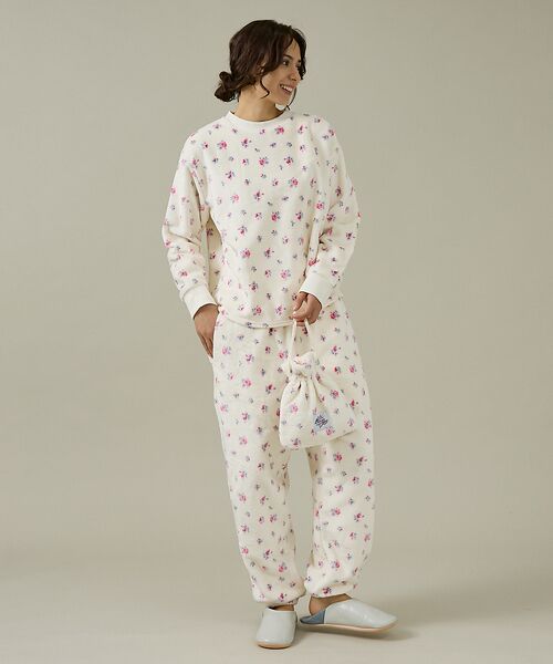 Rouge vif la cle / ルージュ・ヴィフ ラクレ スウェット | 【JEMORGAN / ジェーイーモーガン】フリース花柄長袖＆パンツ＆巾着3点セ | 詳細23