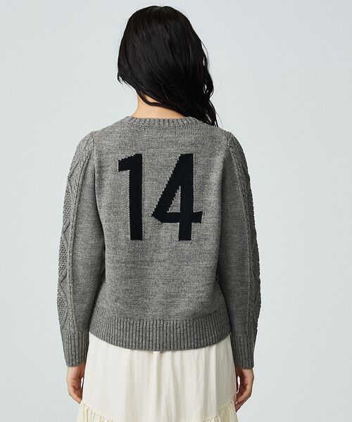 Rouge vif la cle / ルージュ・ヴィフ ラクレ ニット・セーター | 【Le Melange/ル・メランジュ】ナンバリングケーブルニットプルオーバー | 詳細11