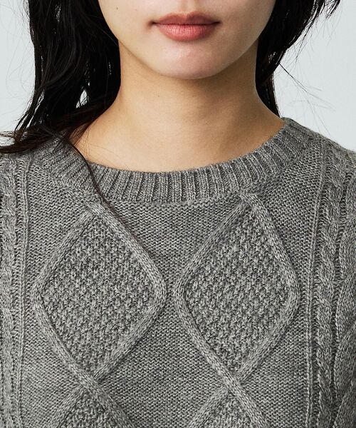 Rouge vif la cle / ルージュ・ヴィフ ラクレ ニット・セーター | 【Le Melange/ル・メランジュ】ナンバリングケーブルニットプルオーバー | 詳細13