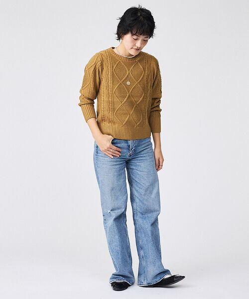 Rouge vif la cle / ルージュ・ヴィフ ラクレ ニット・セーター | 【Le Melange/ル・メランジュ】ナンバリングケーブルニットプルオーバー | 詳細19