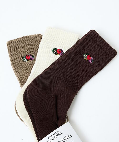 Rouge vif la cle / ルージュ・ヴィフ ラクレ ソックス | 【FRUIT OF THE LOOM/フルーツ・オブ・ザ・ルーム】【3足セット】 | 詳細5