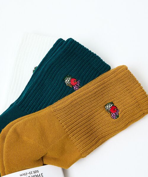 Rouge vif la cle / ルージュ・ヴィフ ラクレ ソックス | 【FRUIT OF THE LOOM/フルーツ・オブ・ザ・ルーム】【3足セット】 | 詳細7