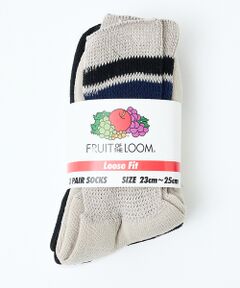 Rouge vif la cle / ルージュ・ヴィフ ラクレ ソックス | 【FRUIT OF THE LOOM/フルーツ・オブ・ザ・ルーム】【3足セット】