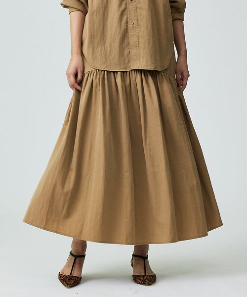 Rouge vif la cle / ルージュ・ヴィフ ラクレ ロング・マキシ丈スカート | 【Le Melange/ル・メランジュ】テンセルナイロンツイルスカート / セッ | 詳細6
