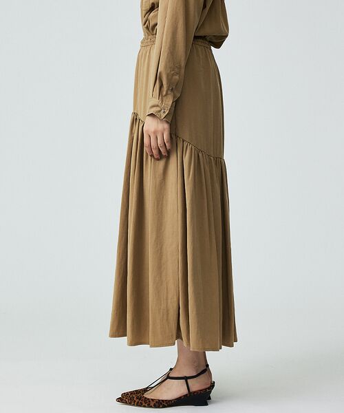 Rouge vif la cle / ルージュ・ヴィフ ラクレ ロング・マキシ丈スカート | 【Le Melange/ル・メランジュ】テンセルナイロンツイルスカート / セッ | 詳細8