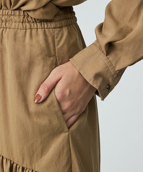 Rouge vif la cle / ルージュ・ヴィフ ラクレ ロング・マキシ丈スカート | 【Le Melange/ル・メランジュ】テンセルナイロンツイルスカート / セッ | 詳細11