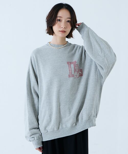 Rouge vif la cle / ルージュ・ヴィフ ラクレ スウェット | 【REMI RELIEF / レミレリーフ】SP加工3飛び裏毛クルースウェット | 詳細1