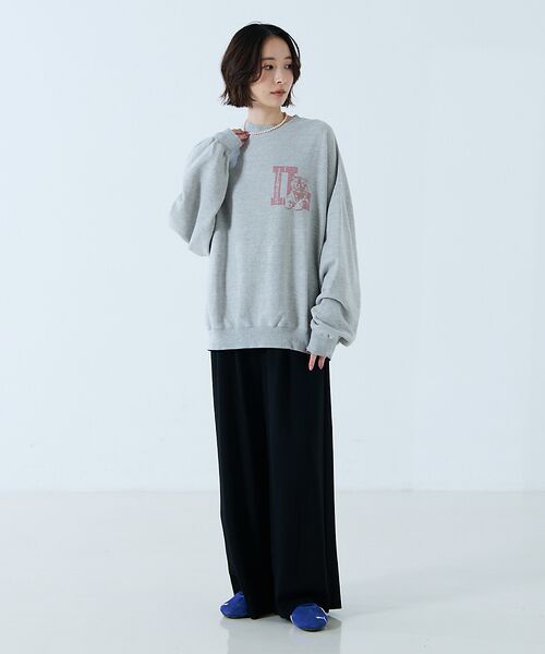 Rouge vif la cle / ルージュ・ヴィフ ラクレ スウェット | 【REMI RELIEF / レミレリーフ】SP加工3飛び裏毛クルースウェット | 詳細13