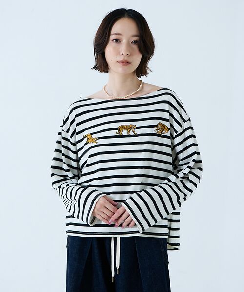 Rouge vif la cle / ルージュ・ヴィフ ラクレ Tシャツ | 【JOHNBULL/ジョンブル】タイガー刺繍プルオーバー / バスクシャツ / | 詳細1