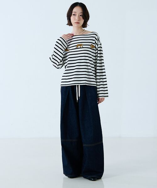 Rouge vif la cle / ルージュ・ヴィフ ラクレ Tシャツ | 【JOHNBULL/ジョンブル】タイガー刺繍プルオーバー / バスクシャツ / | 詳細4