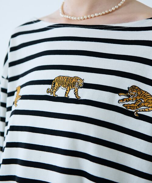 Rouge vif la cle / ルージュ・ヴィフ ラクレ Tシャツ | 【JOHNBULL/ジョンブル】タイガー刺繍プルオーバー / バスクシャツ / | 詳細9