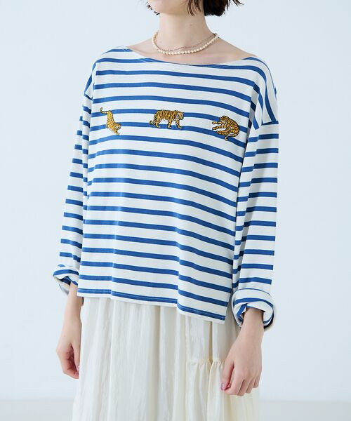 Rouge vif la cle / ルージュ・ヴィフ ラクレ Tシャツ | 【JOHNBULL/ジョンブル】タイガー刺繍プルオーバー / バスクシャツ / | 詳細21