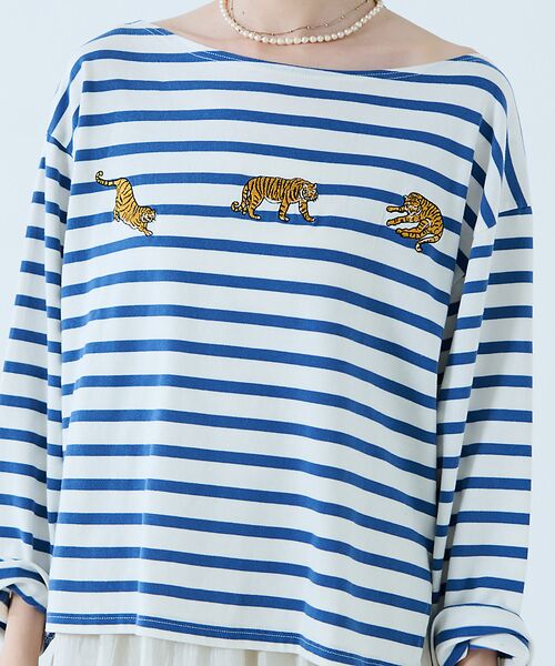 Rouge vif la cle / ルージュ・ヴィフ ラクレ Tシャツ | 【JOHNBULL/ジョンブル】タイガー刺繍プルオーバー / バスクシャツ / | 詳細22