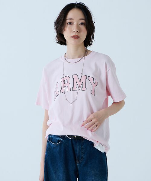 Rouge vif la cle / ルージュ・ヴィフ ラクレ Tシャツ | 【JOHNBULL/ジョンブル】ARMY プリント S/S Tシャツ / 半袖T | 詳細1