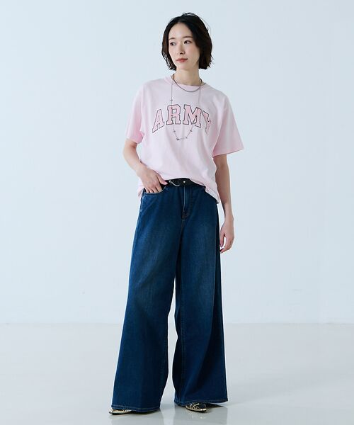 Rouge vif la cle / ルージュ・ヴィフ ラクレ Tシャツ | 【JOHNBULL/ジョンブル】ARMY プリント S/S Tシャツ / 半袖T | 詳細2