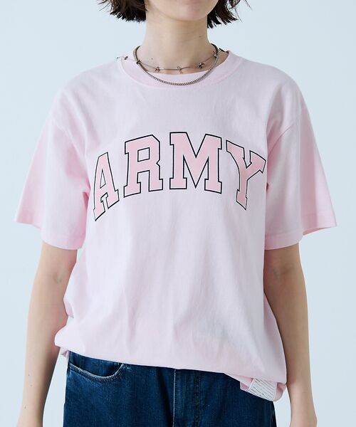 Rouge vif la cle / ルージュ・ヴィフ ラクレ Tシャツ | 【JOHNBULL/ジョンブル】ARMY プリント S/S Tシャツ / 半袖T | 詳細3
