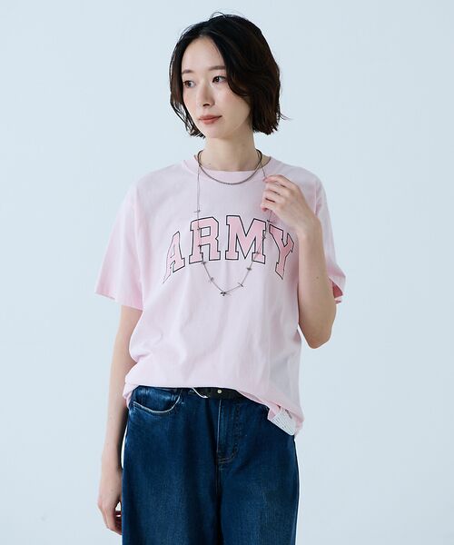 Rouge vif la cle / ルージュ・ヴィフ ラクレ Tシャツ | 【JOHNBULL/ジョンブル】ARMY プリント S/S Tシャツ / 半袖T | 詳細4