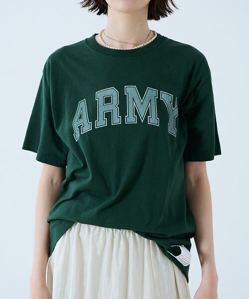 Rouge vif la cle / ルージュ・ヴィフ ラクレ Tシャツ | 【JOHNBULL/ジョンブル】ARMY プリント S/S Tシャツ / 半袖T | 詳細24