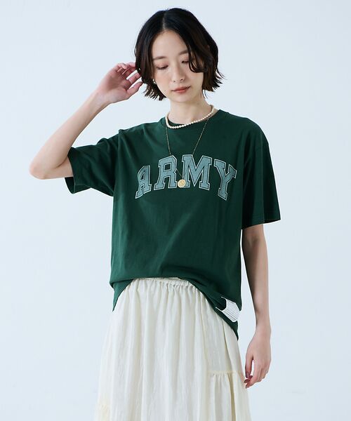 Rouge vif la cle / ルージュ・ヴィフ ラクレ Tシャツ | 【JOHNBULL/ジョンブル】ARMY プリント S/S Tシャツ / 半袖T | 詳細27