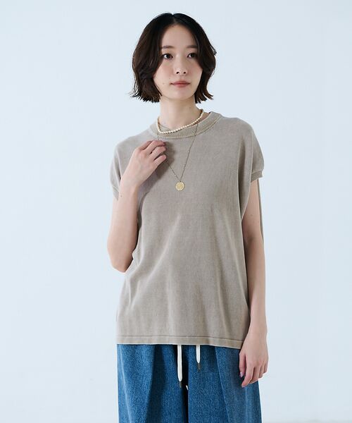 Rouge vif la cle / ルージュ・ヴィフ ラクレ ニット・セーター | 【JOHNBULL/ジョンブル】ドライコットンピグメントフレンチニットT / フ | 詳細1