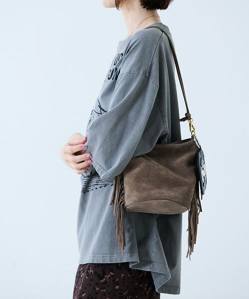 Rouge vif la cle / ルージュ・ヴィフ ラクレ ショルダーバッグ | 【AULENTTI/オウレンティ】スエードフリンジショルダーバッグ / 本革/バ | 詳細2