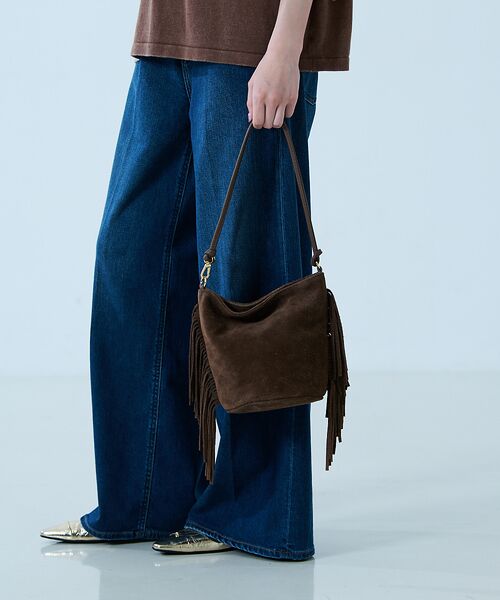 Rouge vif la cle / ルージュ・ヴィフ ラクレ ショルダーバッグ | 【AULENTTI/オウレンティ】スエードフリンジショルダーバッグ / 本革/バ | 詳細15