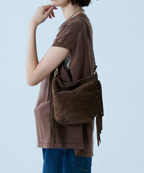 Rouge vif la cle / ルージュ・ヴィフ ラクレ ショルダーバッグ | 【AULENTTI/オウレンティ】スエードフリンジショルダーバッグ / 本革/バ | 詳細16