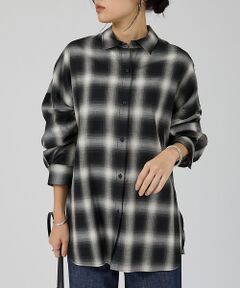 Rouge vif la cle / ルージュ・ヴィフ ラクレ シャツ・ブラウス | オンブレーチェックオーバーシャツ