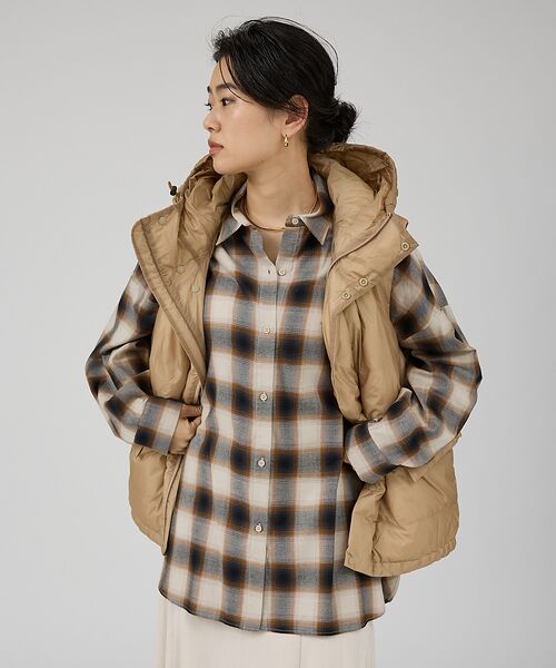 Rouge vif la cle / ルージュ・ヴィフ ラクレ シャツ・ブラウス | オンブレーチェックオーバーシャツ | 詳細6