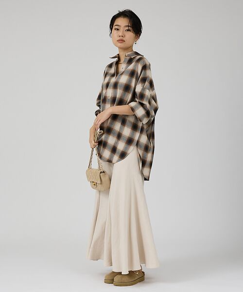 Rouge vif la cle / ルージュ・ヴィフ ラクレ シャツ・ブラウス | オンブレーチェックオーバーシャツ | 詳細9