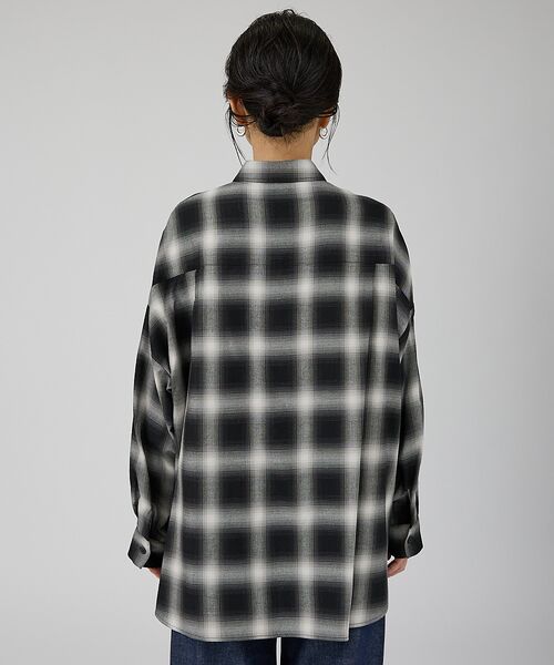 Rouge vif la cle / ルージュ・ヴィフ ラクレ シャツ・ブラウス | オンブレーチェックオーバーシャツ | 詳細22