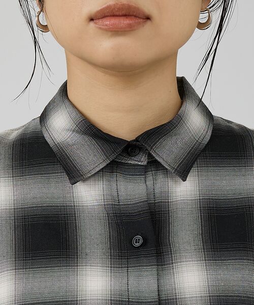 Rouge vif la cle / ルージュ・ヴィフ ラクレ シャツ・ブラウス | オンブレーチェックオーバーシャツ | 詳細23