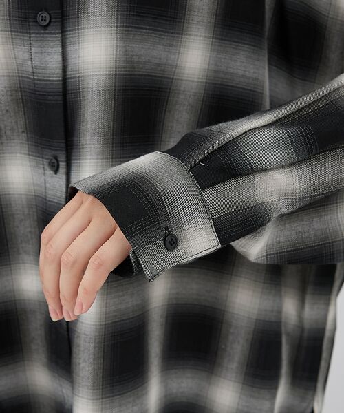 Rouge vif la cle / ルージュ・ヴィフ ラクレ シャツ・ブラウス | オンブレーチェックオーバーシャツ | 詳細24