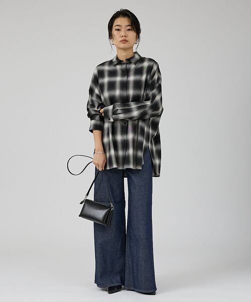 Rouge vif la cle / ルージュ・ヴィフ ラクレ シャツ・ブラウス | オンブレーチェックオーバーシャツ | 詳細16