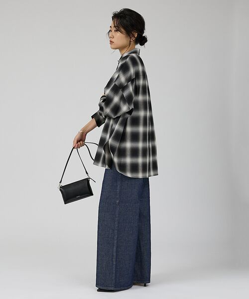 Rouge vif la cle / ルージュ・ヴィフ ラクレ シャツ・ブラウス | オンブレーチェックオーバーシャツ | 詳細18