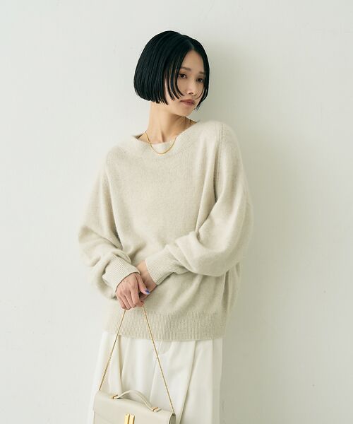 Rouge vif la cle / ルージュ・ヴィフ ラクレ ニット・セーター | ラクーン混ボトルネックニットプルオーバー【予約】 | 詳細1