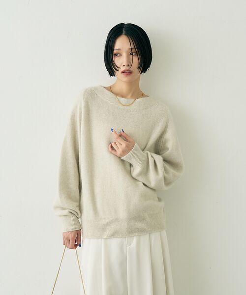 Rouge vif la cle / ルージュ・ヴィフ ラクレ ニット・セーター | ラクーン混ボトルネックニットプルオーバー【予約】 | 詳細2