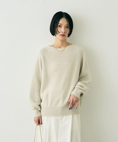 Rouge vif la cle / ルージュ・ヴィフ ラクレ ニット・セーター | ラクーン混ボトルネックニットプルオーバー【予約】 | 詳細3