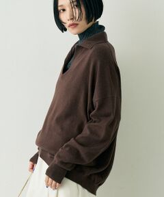 Rouge vif la cle / ルージュ・ヴィフ ラクレ ニット・セーター | カシミヤ混ウール襟付きスキッパーニット【予約】