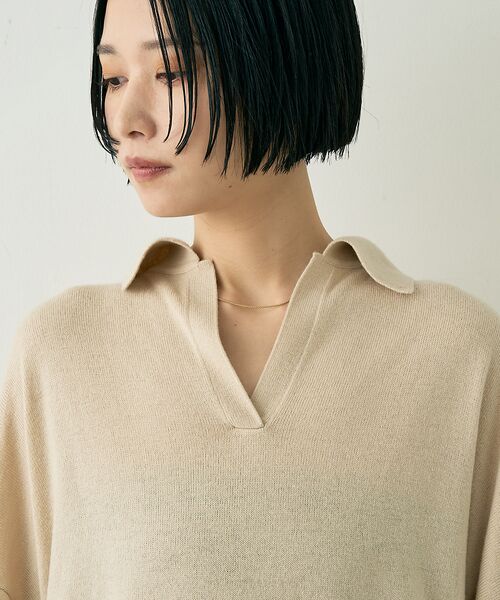 Rouge vif la cle / ルージュ・ヴィフ ラクレ ニット・セーター | カシミヤ混ウール襟付きスキッパーニット【予約】 | 詳細12