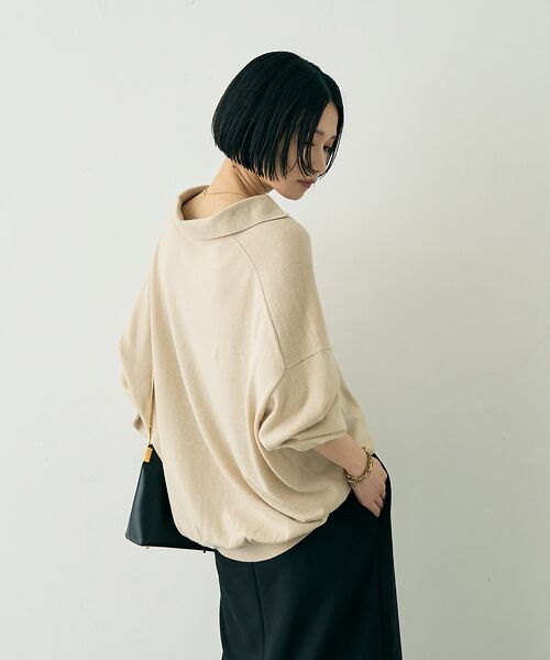 Rouge vif la cle / ルージュ・ヴィフ ラクレ ニット・セーター | カシミヤ混ウール襟付きスキッパーニット【予約】 | 詳細3