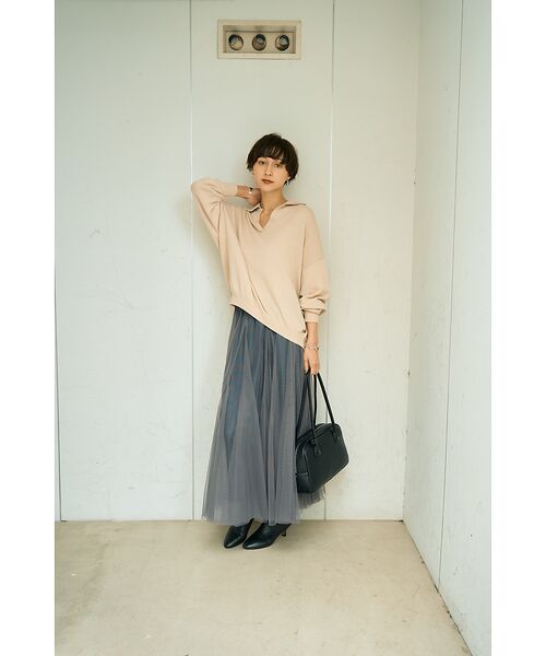 Rouge vif la cle / ルージュ・ヴィフ ラクレ ニット・セーター | カシミヤ混ウール襟付きスキッパーニット【予約】 | 詳細5