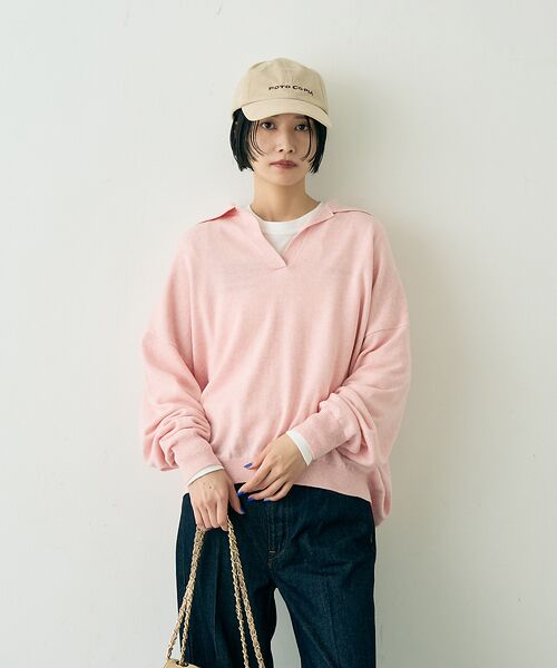 Rouge vif la cle / ルージュ・ヴィフ ラクレ ニット・セーター | カシミヤ混ウール襟付きスキッパーニット【予約】 | 詳細17