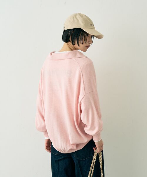 Rouge vif la cle / ルージュ・ヴィフ ラクレ ニット・セーター | カシミヤ混ウール襟付きスキッパーニット【予約】 | 詳細18