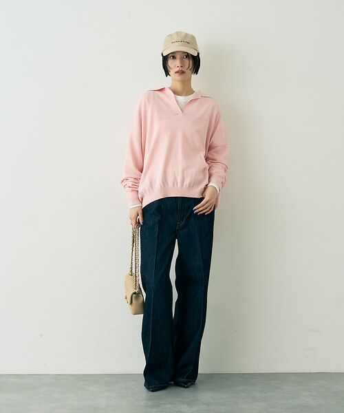 Rouge vif la cle / ルージュ・ヴィフ ラクレ ニット・セーター | カシミヤ混ウール襟付きスキッパーニット【予約】 | 詳細19