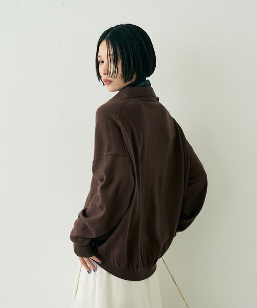 Rouge vif la cle / ルージュ・ヴィフ ラクレ ニット・セーター | カシミヤ混ウール襟付きスキッパーニット【予約】 | 詳細24