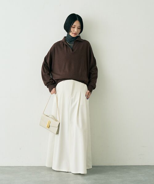 Rouge vif la cle / ルージュ・ヴィフ ラクレ ニット・セーター | カシミヤ混ウール襟付きスキッパーニット【予約】 | 詳細25